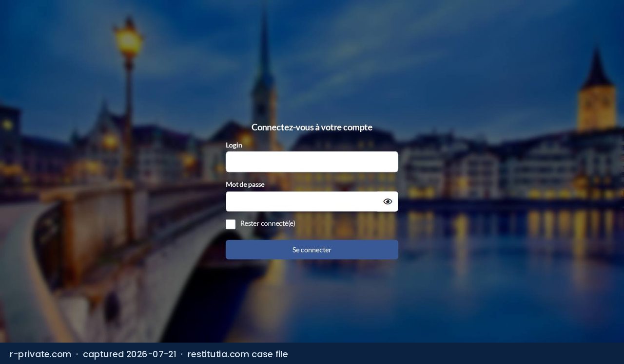 Screenshot of the website r-private.com as captured on 21 July 2026
